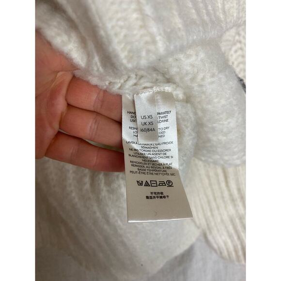 Free People Blue Bell V Neck Sweater Ivory Size XS - Picture 10 of 13
